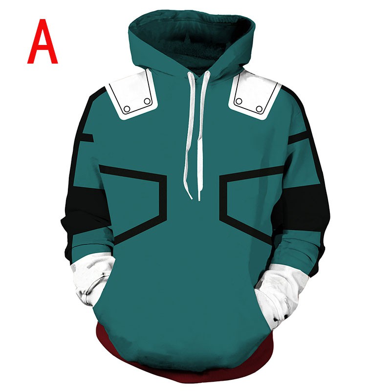 Áo hoodie tay dài theo kiểu các nhân vật trong My Hero Academy