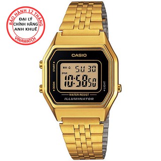 Đồng hồ casio nữ dây kim loại điện tử la680wga-1df - chính hãng casio anh khuê