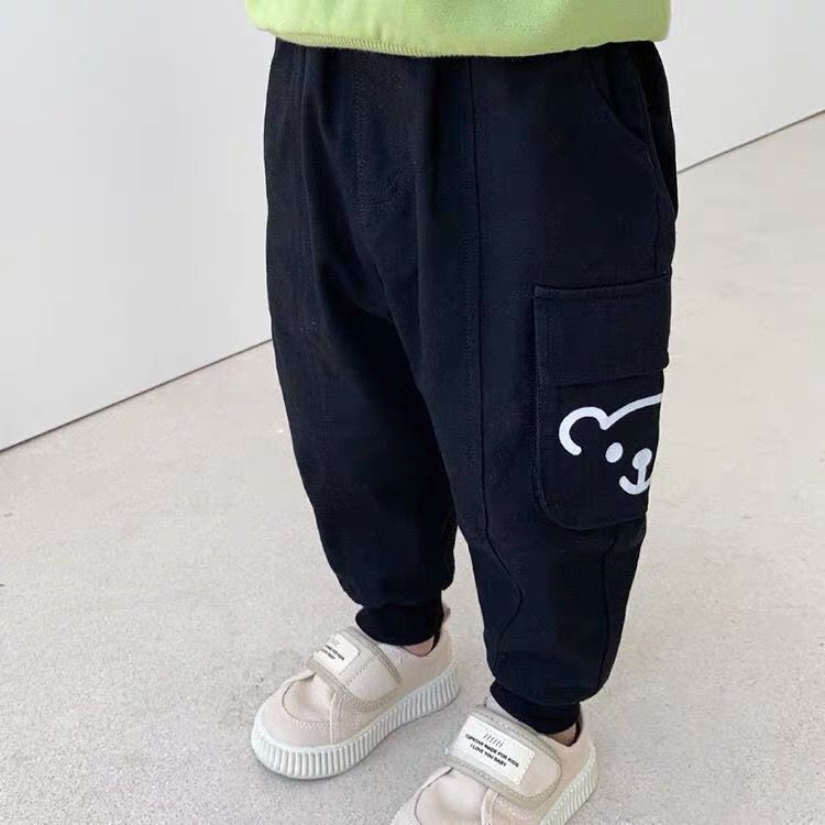 Quần Jean Cotton Ống Rộng Thời Trang Xuân Thu Dễ Phối Đồ Cho Bé Trai