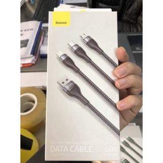 Cáp truyền dữ liệu xạc nhanh 66W chia 3 đầu Baseus Flash Series one-for-three fast charging Data Cable
