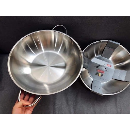 Chảo xào sâu lòng Inox Silit Wok đường kính 32cm [nhập Đức chính hãng]