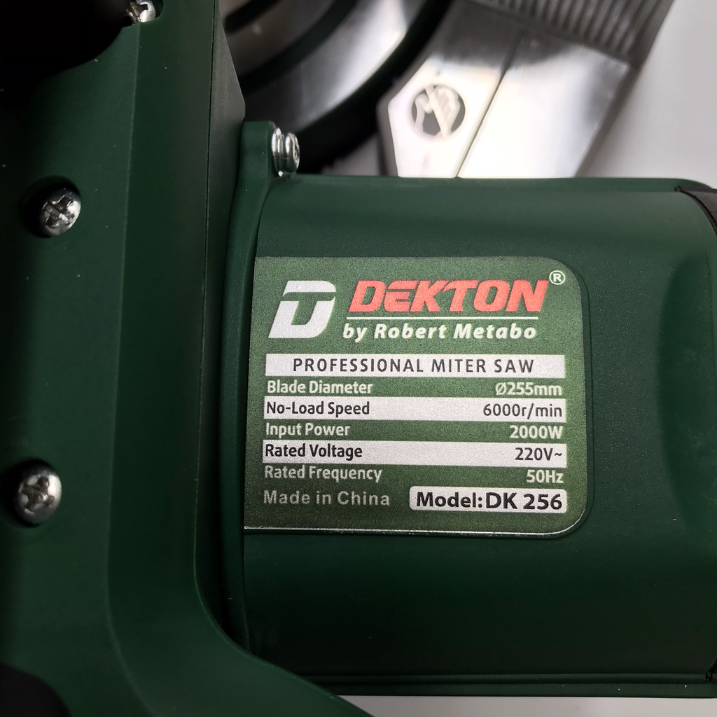 Máy Cắt Nhôm Thanh Trượt Có Nghiêng Dekton DK-256 Bảo Hành Chính Hãng 6 Tháng Tặng Kèm Lưỡi Cắt Nhôm 120 Răng