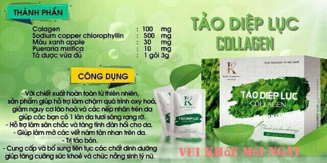 Tảo Diệp Lục Collagen Chính Hãng 100%