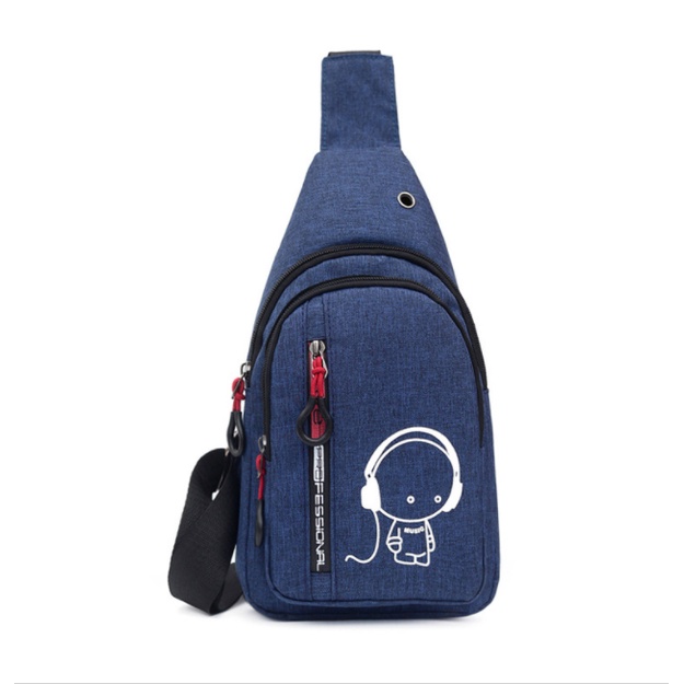 Túi nylon đeo ngực đeo thắt lưng túi đeo vai túi phản quang dáng Tai nghe giải trí