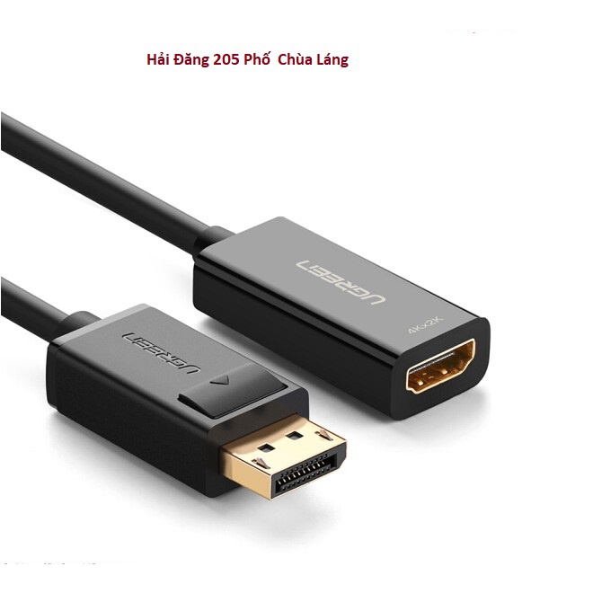Cáp chuyển đổi Displayport sang HDMI hỗ trợ 4K@60Hz chính hãng Ugreen 70694