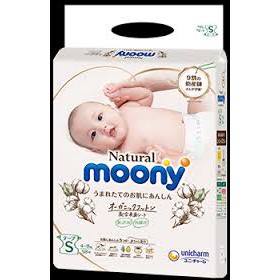 Bỉm Moony [FREESHIP] Moony Natural Nội Địa - Moony Dán/Quần Đủ Size NB63/S58/M48/L36/XL32