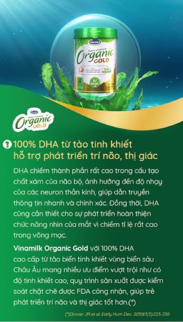 Sữa bột Organic Gold 350g  date mới