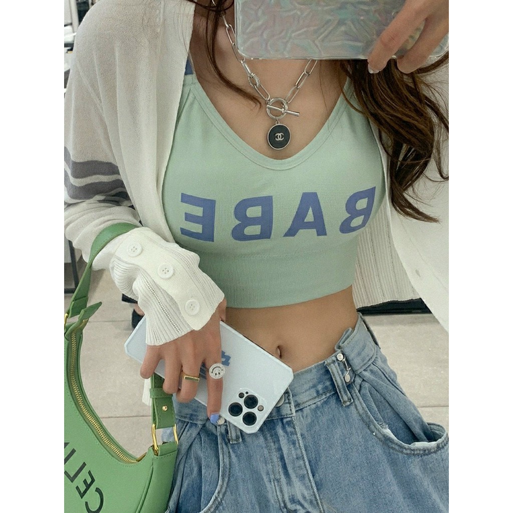 Áo Ngực Bra Nữ Cotton Hở Lưng Chữ U, Áo Bra Tập Thể Thao Nâng Ngực Nhẹ Mẫu Mới Hot Hit In Chữ BABE