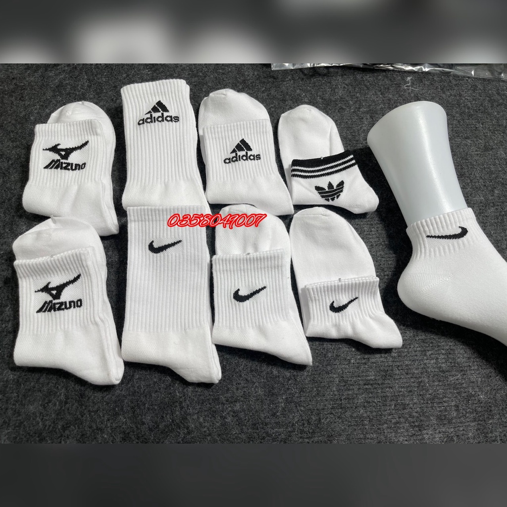 Tất N.ike, A ĐI DAS 3 LA , TRON , LƯỜI Thể Thao Nhiều Màu Cổ Ngắn