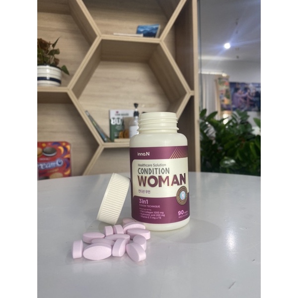 Condition Woman Collagen Viên Uống Đep Da Chống Lão Hóa 3in1 90 Viên
