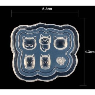 Khuôn mini trang trí keycap resin hình mèo