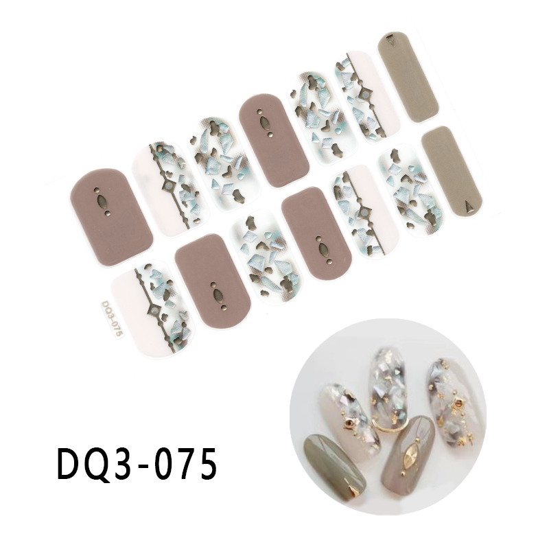 Set 14 miếng dán trang trí móng tay nhãn dán 3d dq3_74-88