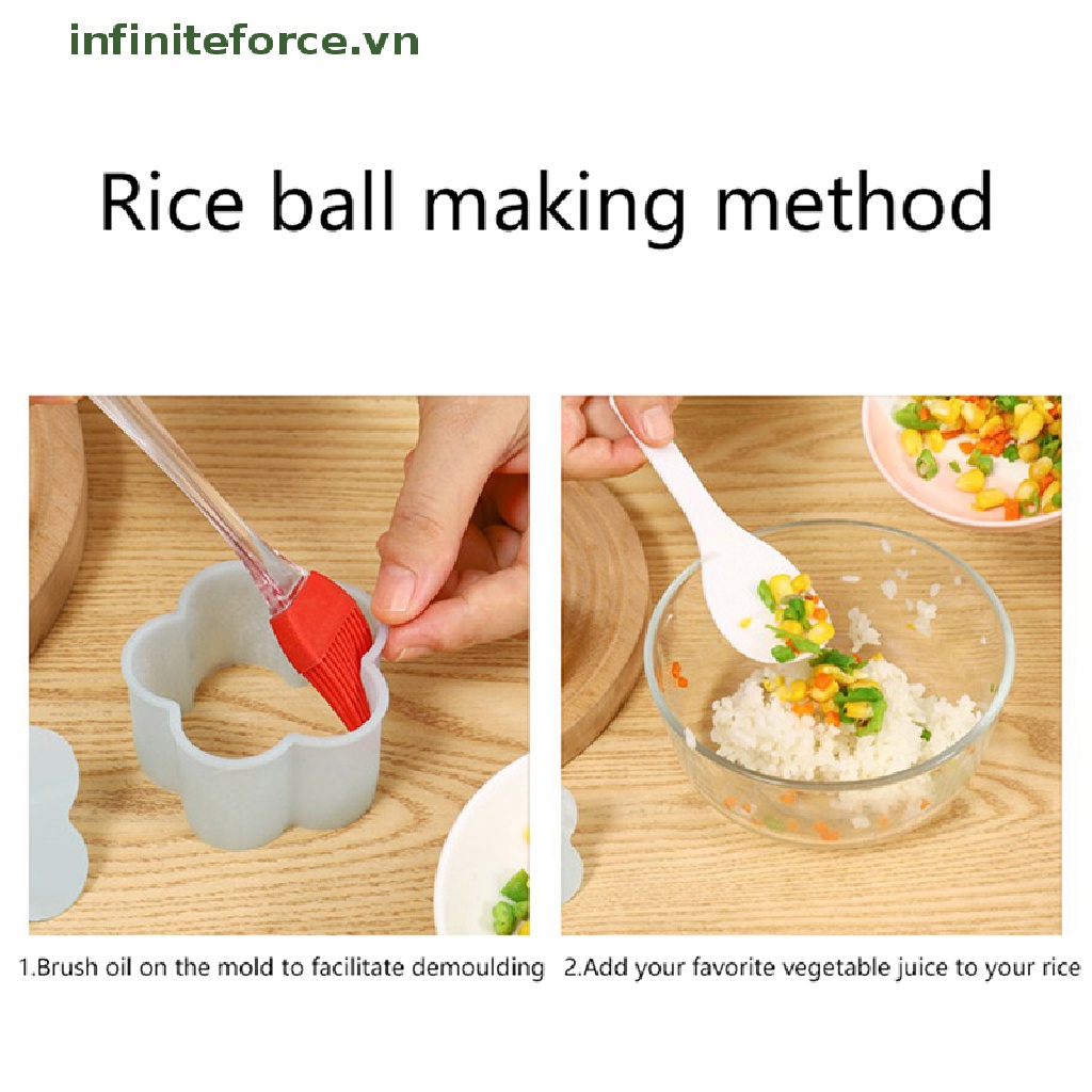 Set 5 Khuôn Làm Cơm Nắm / Sushi Hình Hoạt Hình Cho Nhà Bếp