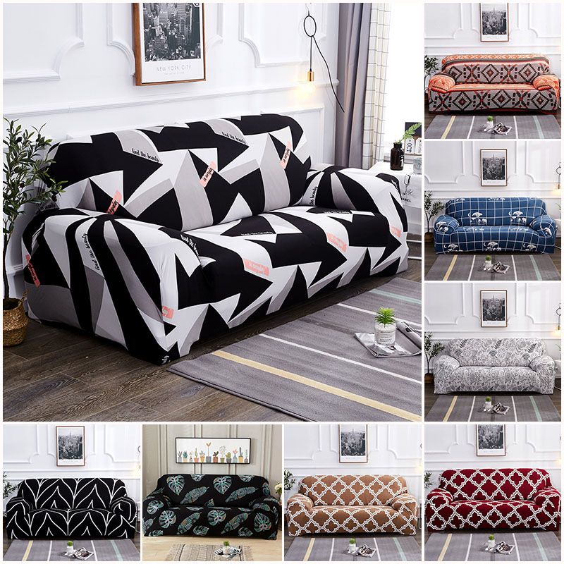 1 / 2 / 3 / 4 Bọc Ghế Sofa Đàn Hồi Màu Đen Đỏ