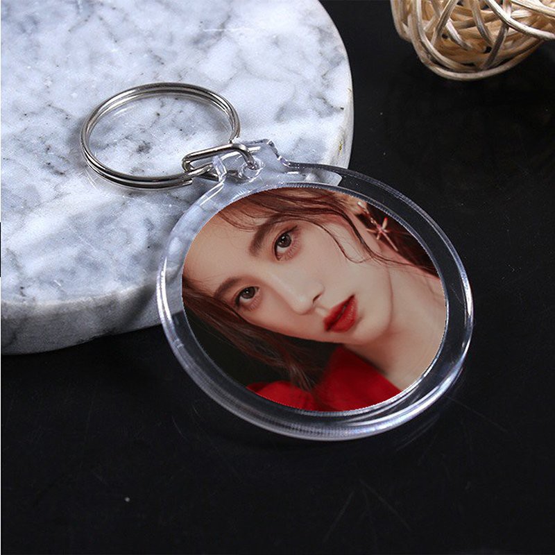 ( Tròn ) Móc treo chìa khóa in hình CÚC TỊNH Y idol thần tượng đáng yêu tiện lợi