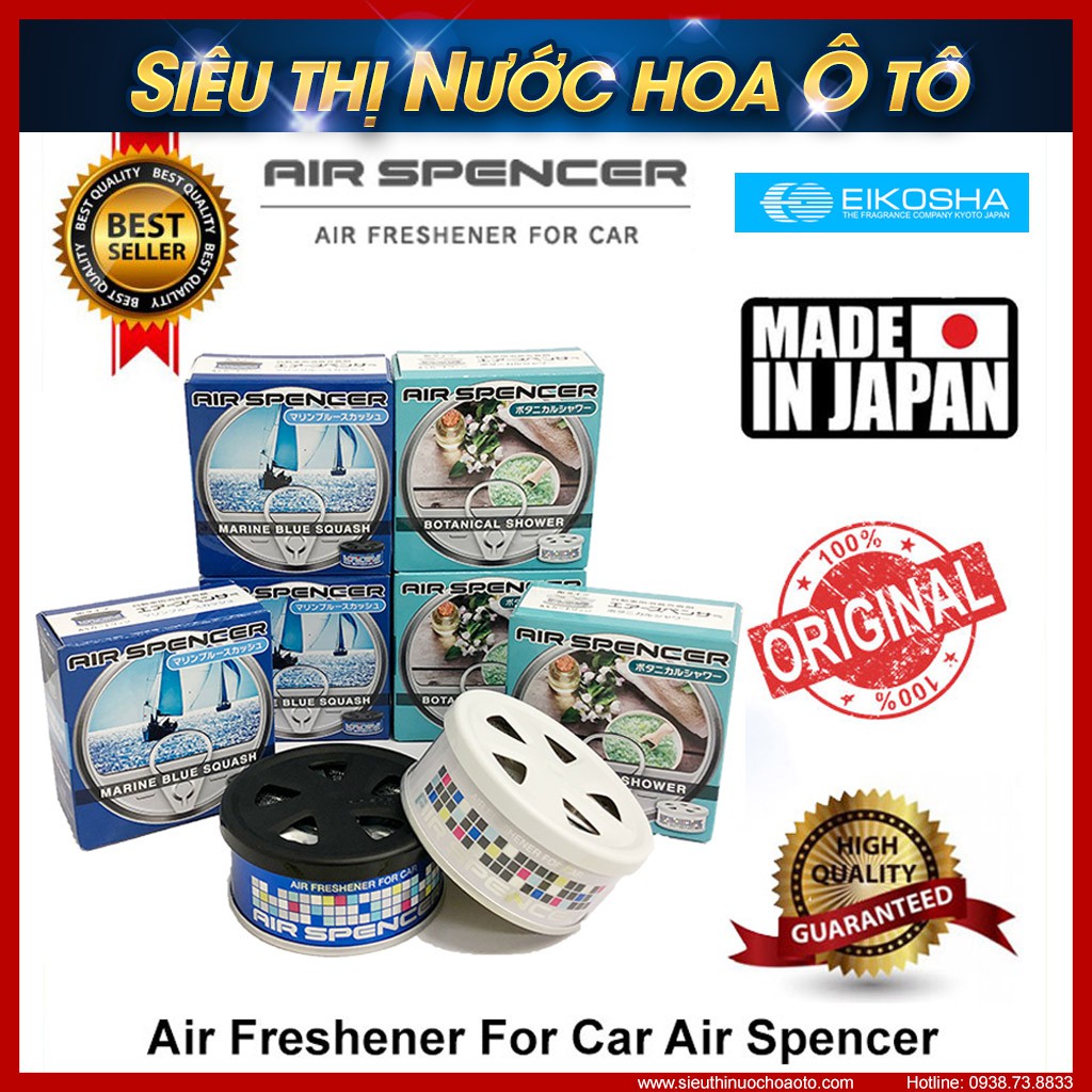 Sáp Thơm Khử Mùi Ô Tô Cao Cấp Air Spencer 40g nội địa Nhật