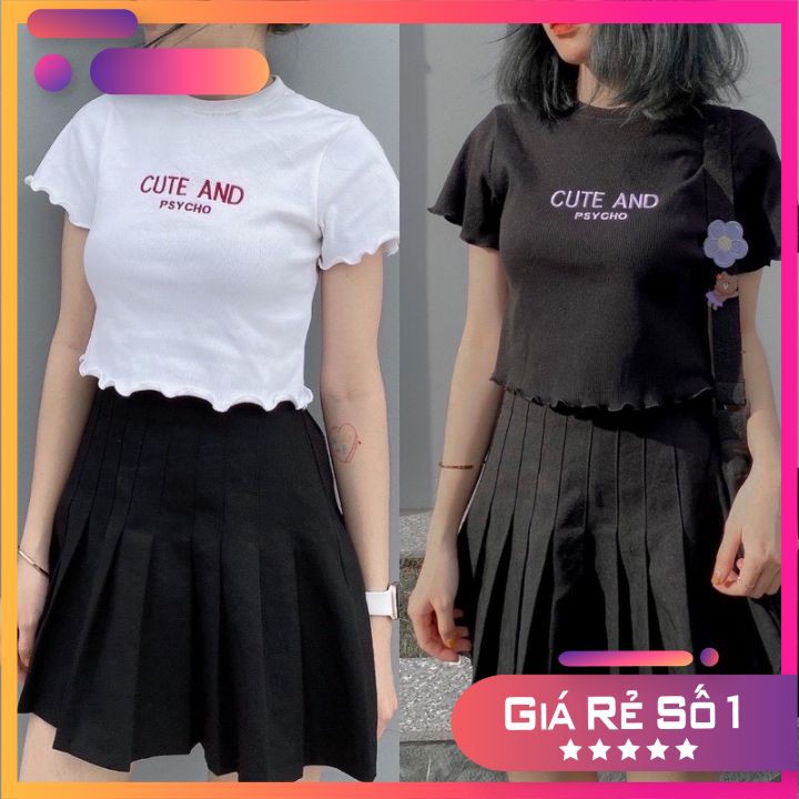 [Rẻ Vô Địch Áo Croptop Tay Ngắn Form Ôm PSY Ulzzang( Có Video, hình thật)