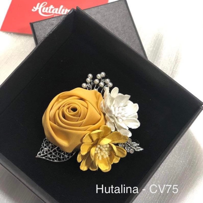 Hoa cài áo (Váy) Handmade cao cấp của Hutalina (CV75)