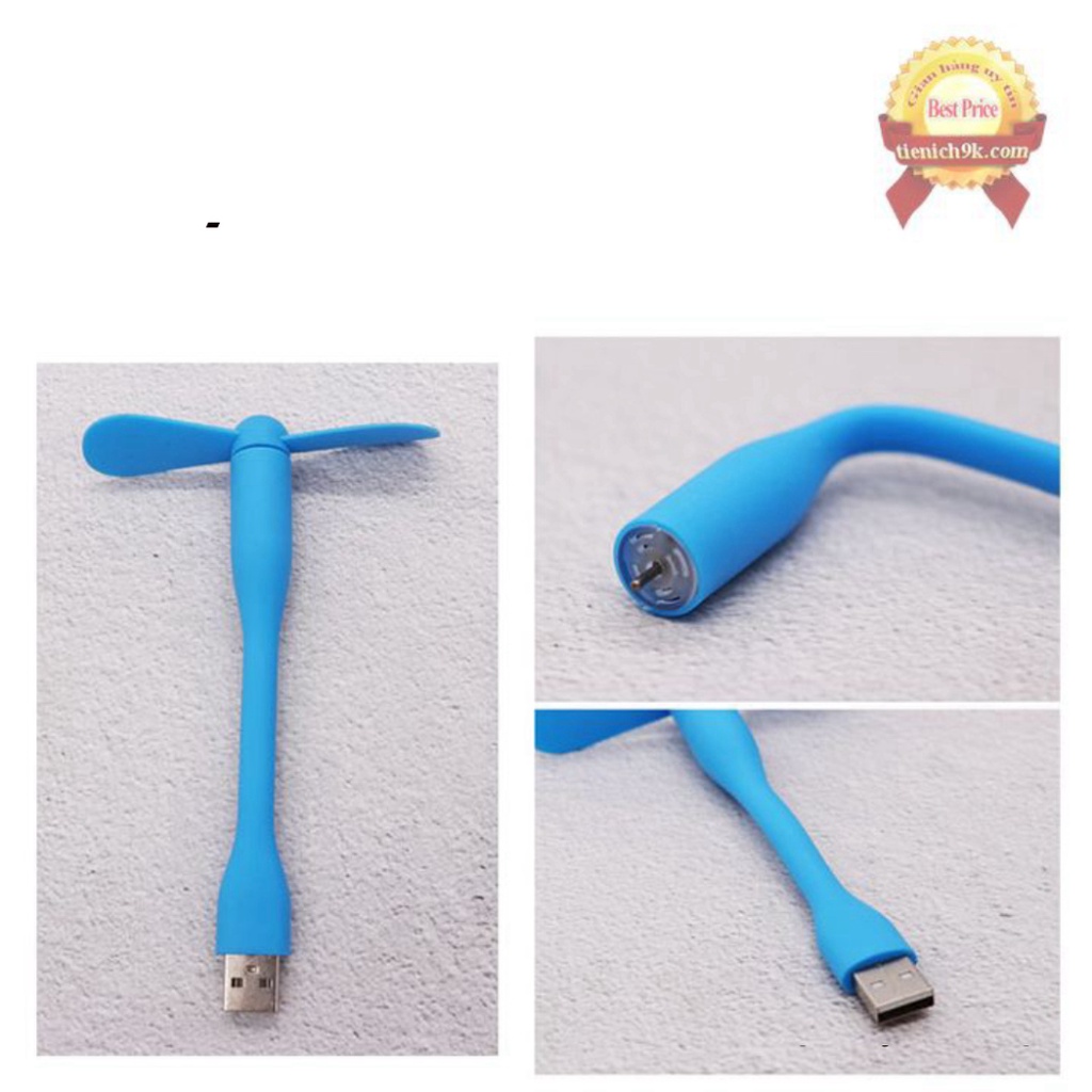 Quạt USB mini 2 cánh rời cắm củ sạc điện thoại và sạc dự phòng