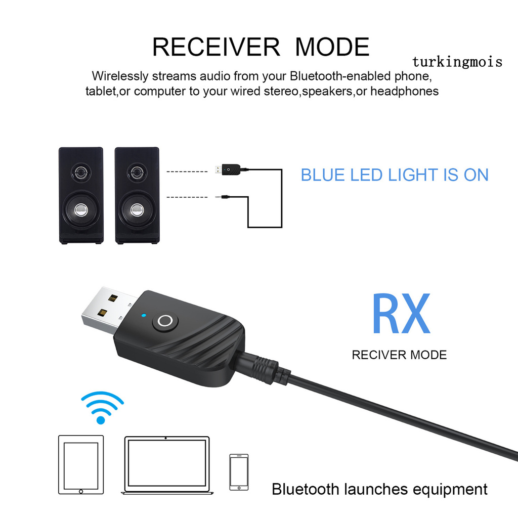 Bộ Thu Phát Âm Thanh Bluetooth 5.0 3 Trong 1 Cho Tv Xe Hơi Và Phụ Kiện