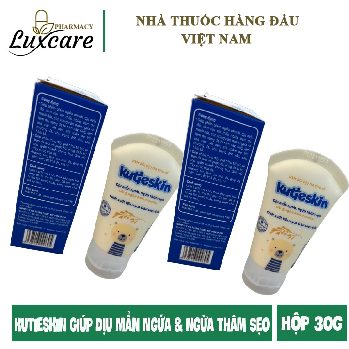 Kutieskin - Hộp 30g - Kem Bôi Hỗ Trợ Phục Hồi Da Hư Tổn Cho Bé - Luxcare