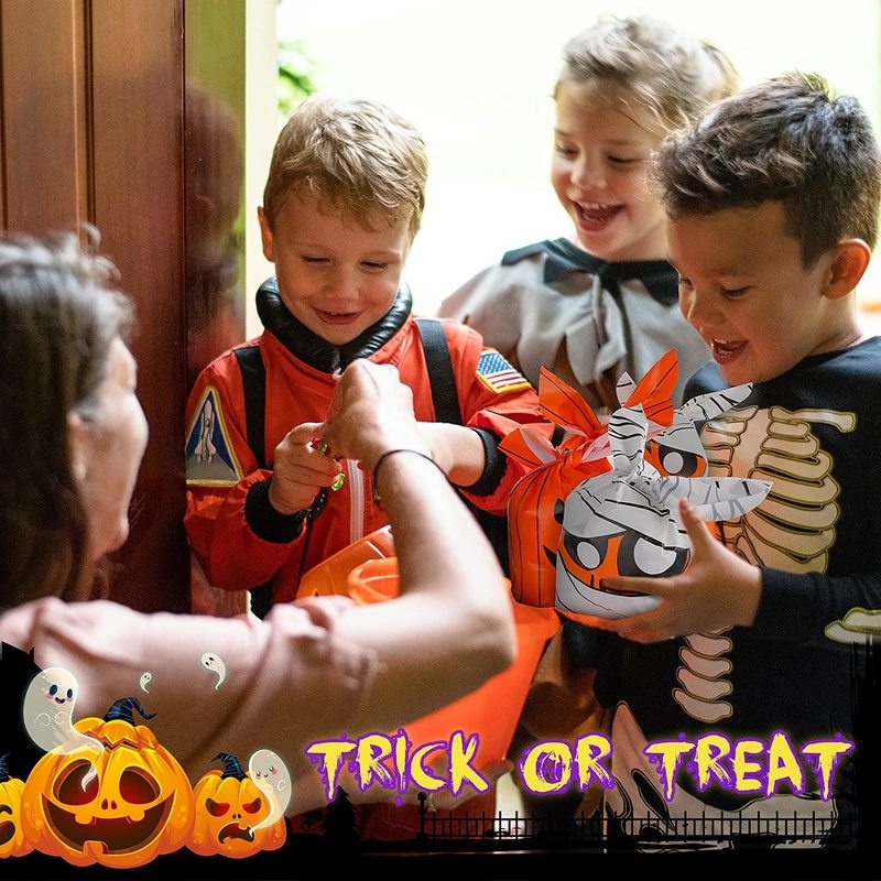 Bộ 50 Túi Đựng Kẹo Halloween Hình Tai Thỏ Dễ Thương