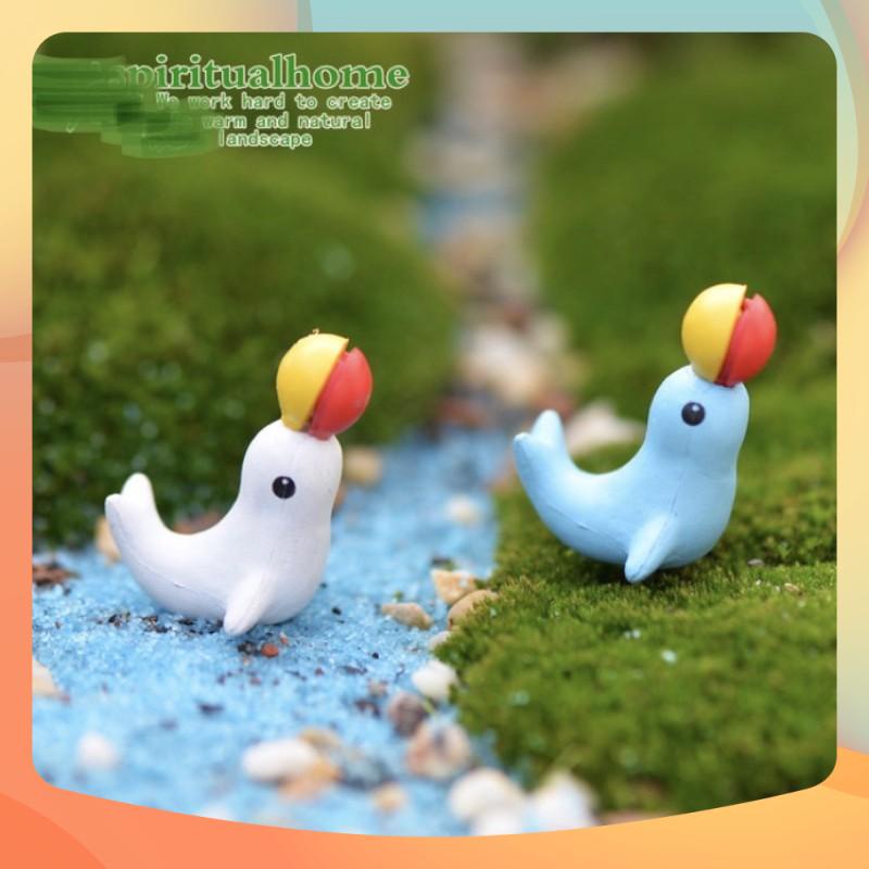 Hải Mã Ngậm Banh Phụ kiện trang trí tiểu cảnh sen đá - Terrarium