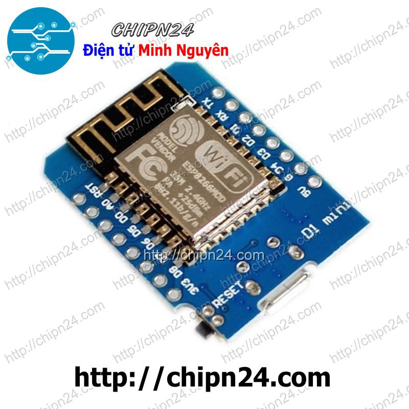 [1 CÁI] Module Wifi ESP8266 NodeMCU Lua D1 mini CH340