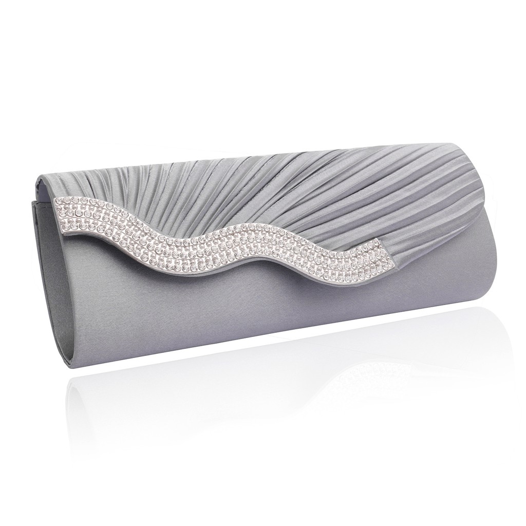 Ví Clutch S Dự Tiệc - Màu Bạc [+ 3 Tất]