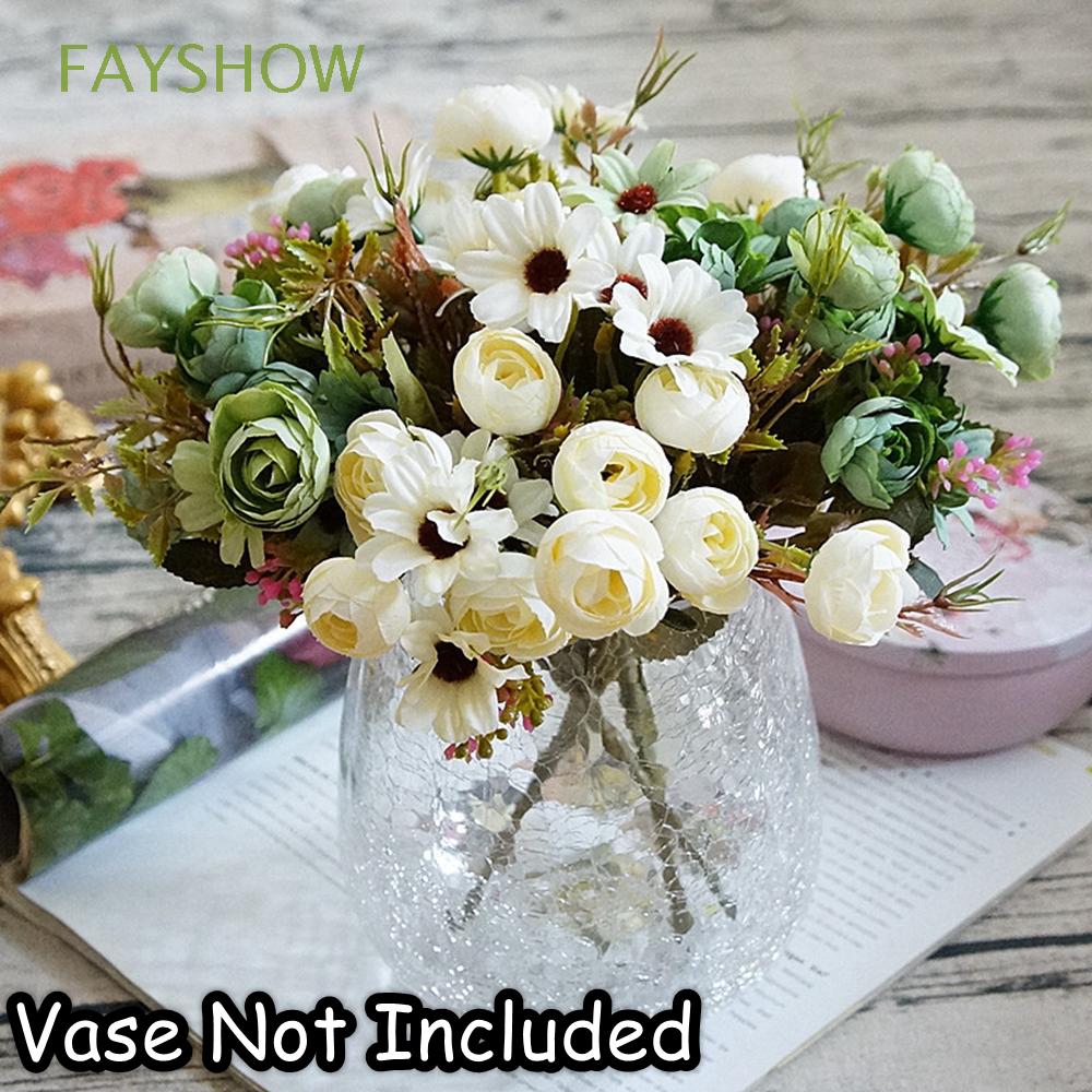 Bó hoa nhân tạo thủ công xinh xắn dùng để trang trí