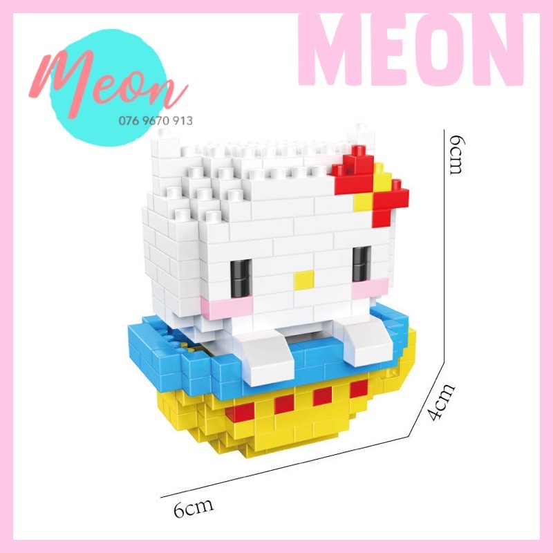 Xếp hình lego Chibi cute - Miniblock kitty, my melody, cinnamoroll, pompompurim chibi