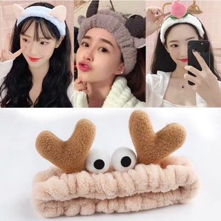 Korean cute cartoon face wash headband makeup headband