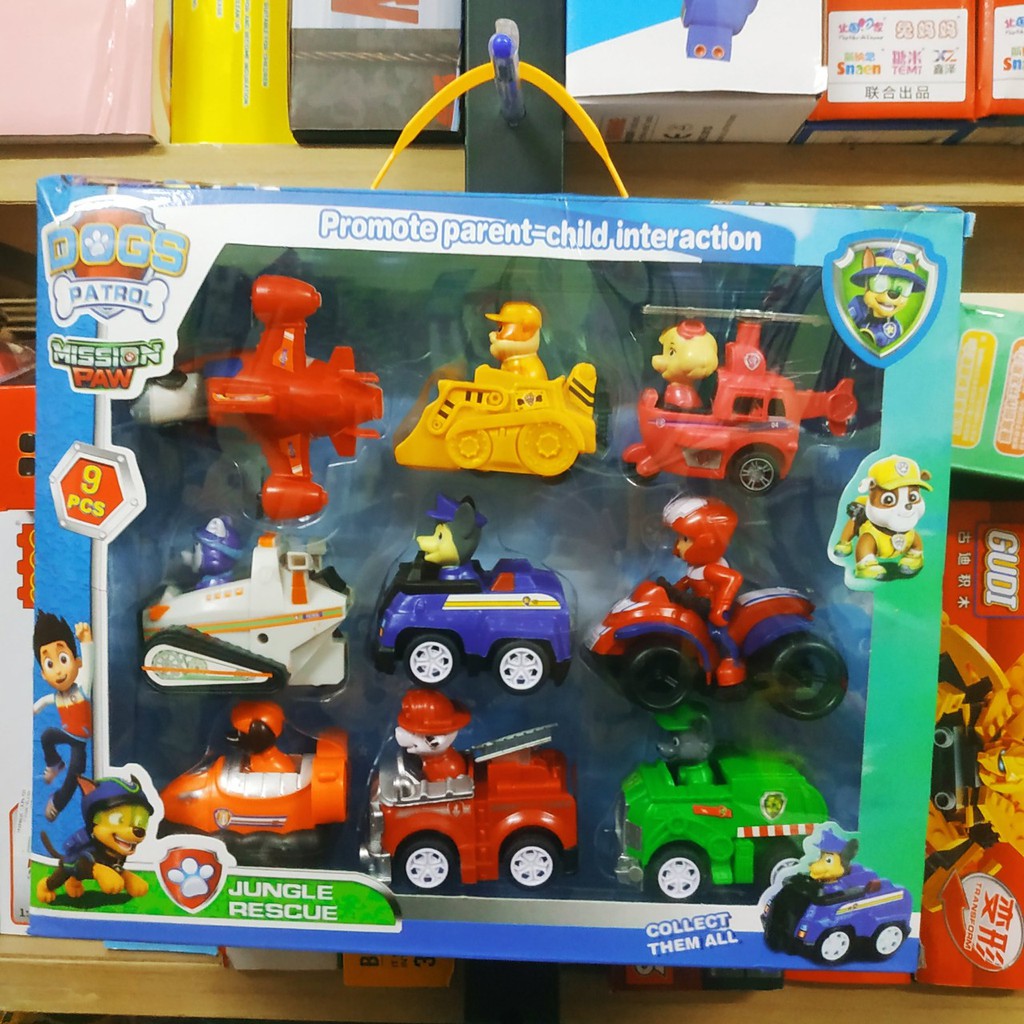 [Rẻ Vô Địch] Set 9 Xe Đội Chó Cứu Hộ Paw Patrol - A11