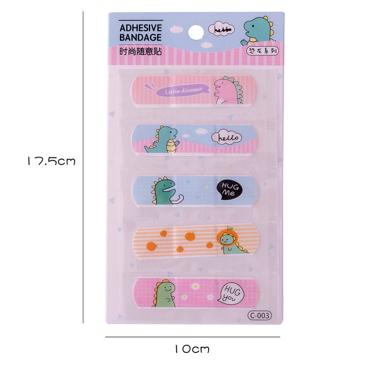 Set 5 Băng Cá Nhân Họa Tiết Hoạt Hình Thoáng Khí Chăm Sóc Làn Da Hiệu Quả Dành Cho Bé