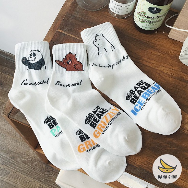 Vớ tất cao cổ anh em gấu We Bare Bears Chúng tôi đơn giản là gấu