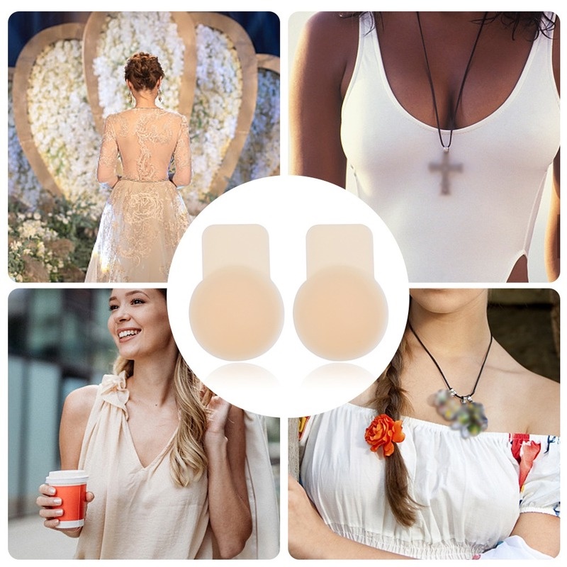 Miếng Dán Ngực Silicone Vô Hình Thoáng Khí Có Thể Tái Sử Dụng Cho Nữ