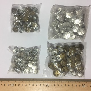 Cúc Đồng Quần Bò Cỡ 17Mm 20Mm Khuy Đồng Nút Đồng - Gói Tầm 40 - 50 Bộ #110201