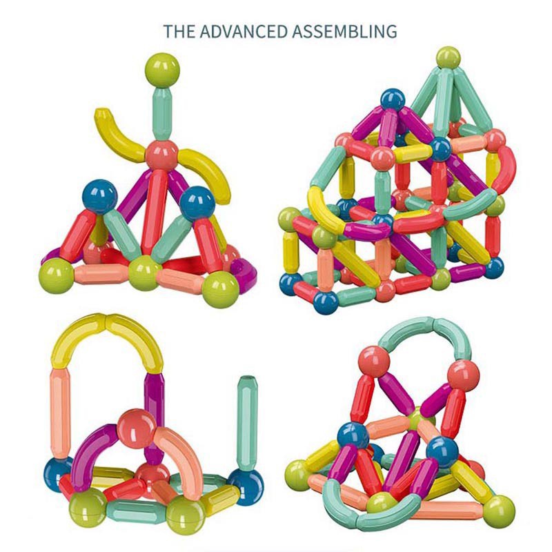 Bộ Đồ Chơi Xếp Hình Nam Châm Magnetic Sticks, Xếp Hình Lego Thông Minh Cho Bé, Đồ Chơi Trẻ Em Phát Triển Trí Tuệ