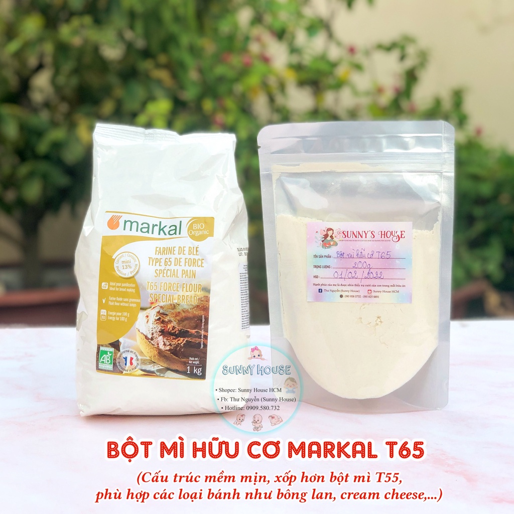 Bột mì đa dụng hữu cơ Markal T55 và T65