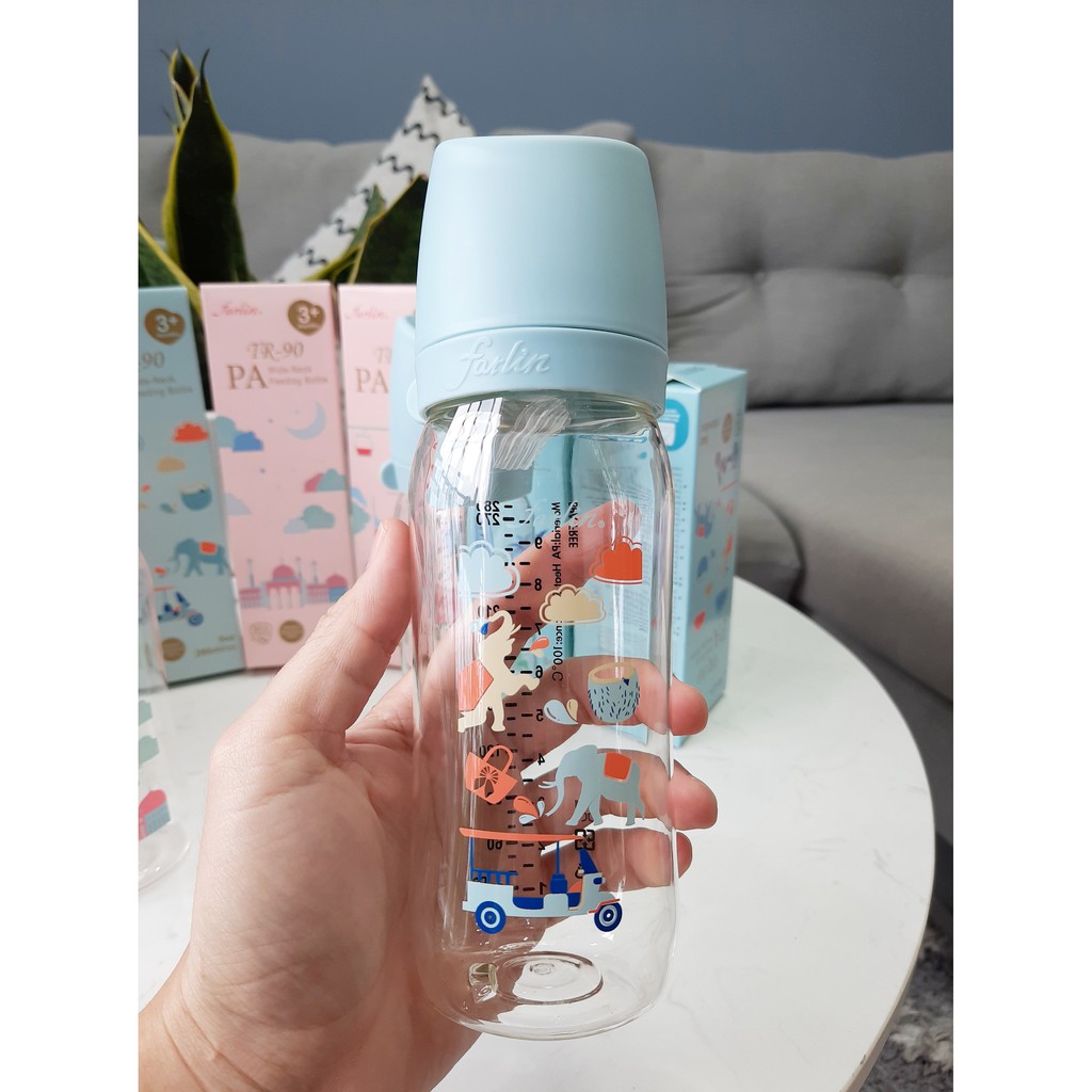 Bình Sữa Nhựa PA Cổ Rộng Mẫu Mới FARLIN- 180ml/280ml