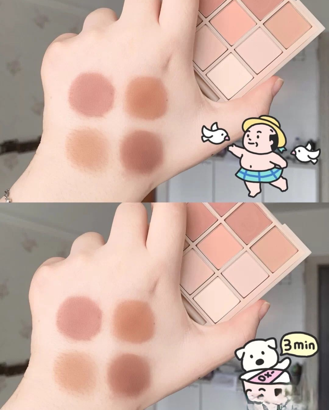 [Hàng mới về] Bảng phấn mắt tông trà sữa 9 màu trang điểm tự nhiên xinh xắn | BigBuy360 - bigbuy360.vn