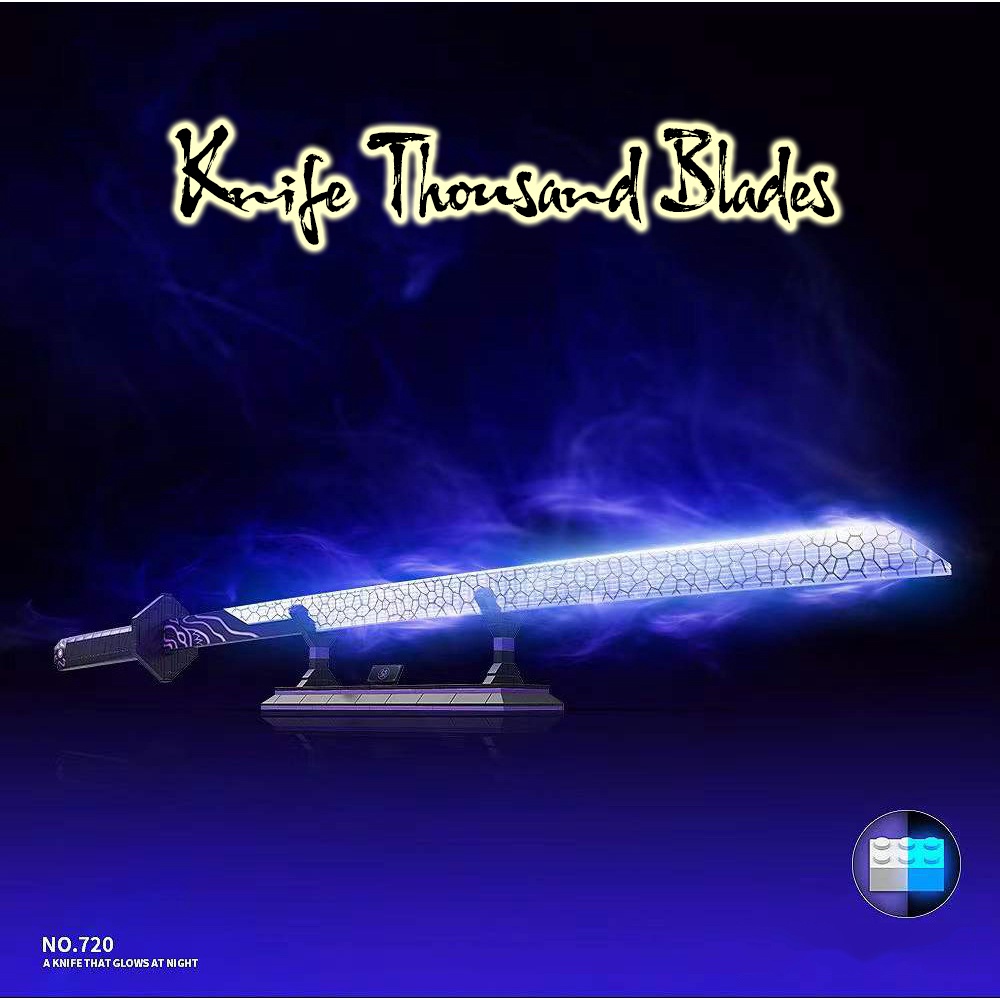 Đồ chơi lắp ráp xếp hình kiếm Magic Knife Thousand Blades của Wu Liuqi DK720 với 836 chi tiết Phiên bản phát sáng