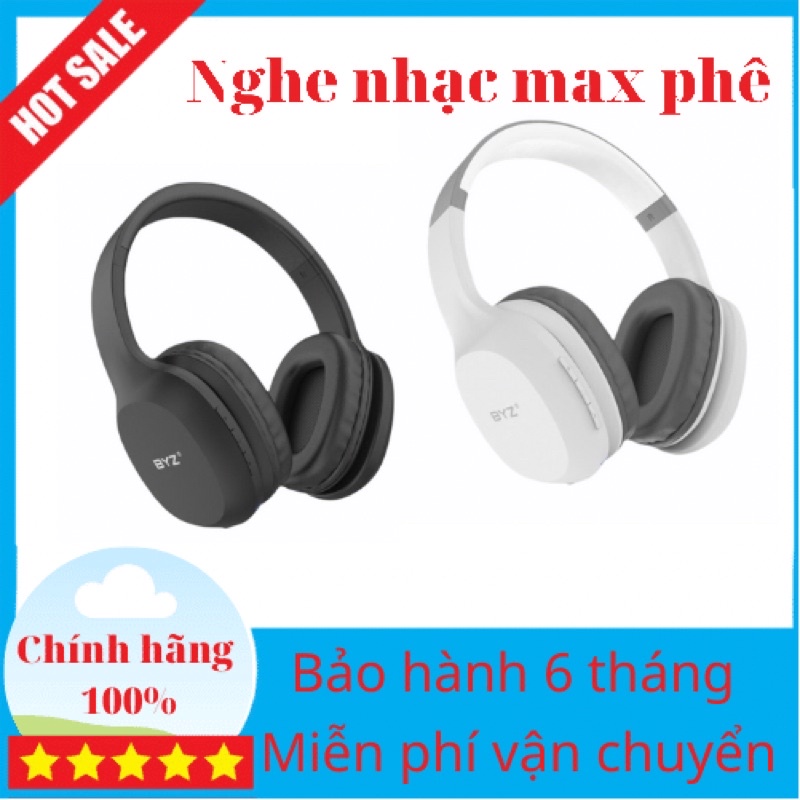 Tai ngue bluetooth BYZ B53, Chính hãng, nghe nhạc bao phê, bảo hành 6 tháng
