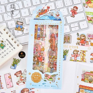 Sticker Bé Gái Trong Suốt - Version 1/Bộ 4 Tấm