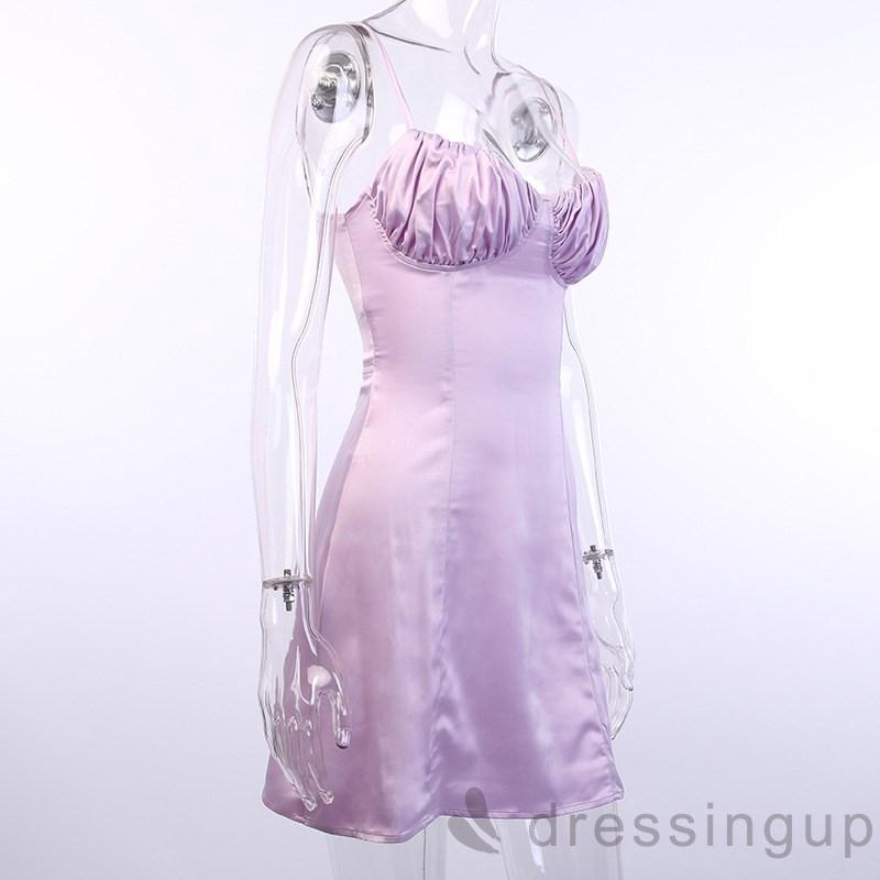 Đầm 2 dây satin thiết kế hở lưng quyến rũ | BigBuy360 - bigbuy360.vn