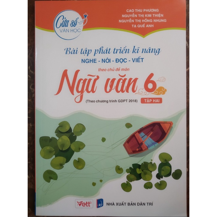 Sách - Combo Bài tập phát triển kĩ năng Nghe - Nói - Đọc - Viết theo chủ đề môn Ngữ văn 6 - (Tập 1+Tập 2)