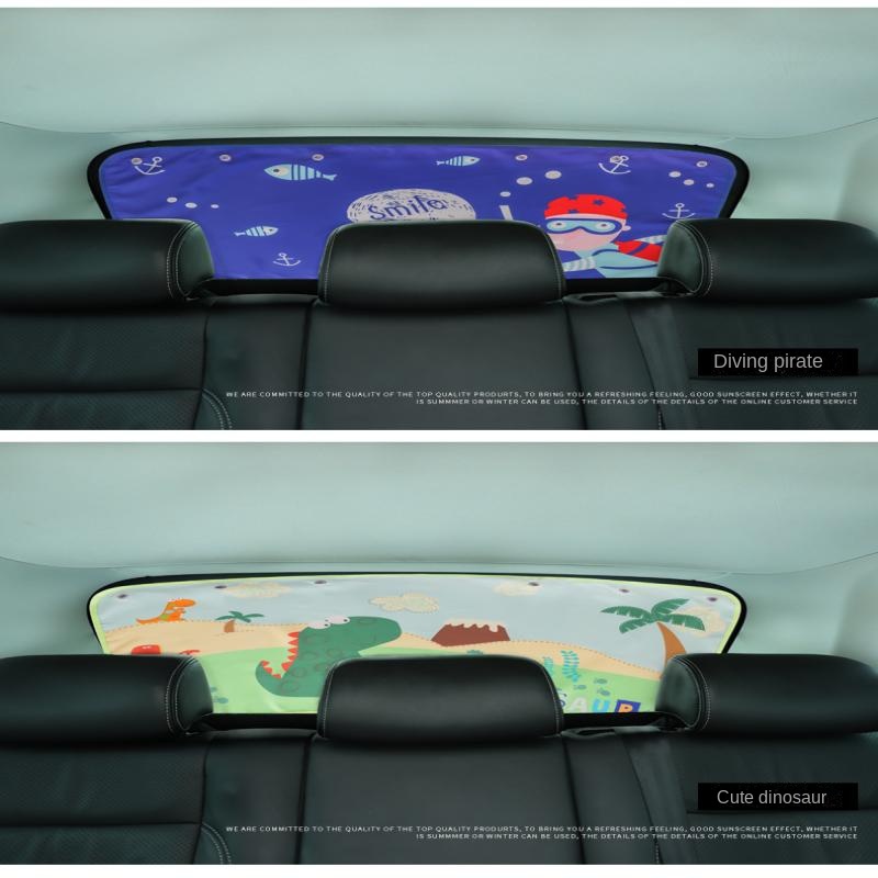 Rèm Che Nắng Cách Nhiệt Thông Dụng Kiểu Hoạt Hình Có Giác Hút Gắn Kính Chắn Gió Sau Cho Xe Hơi