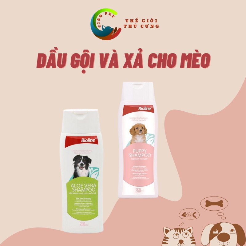 [250ml] Dầu gôi và xả cho chó BIOLINE