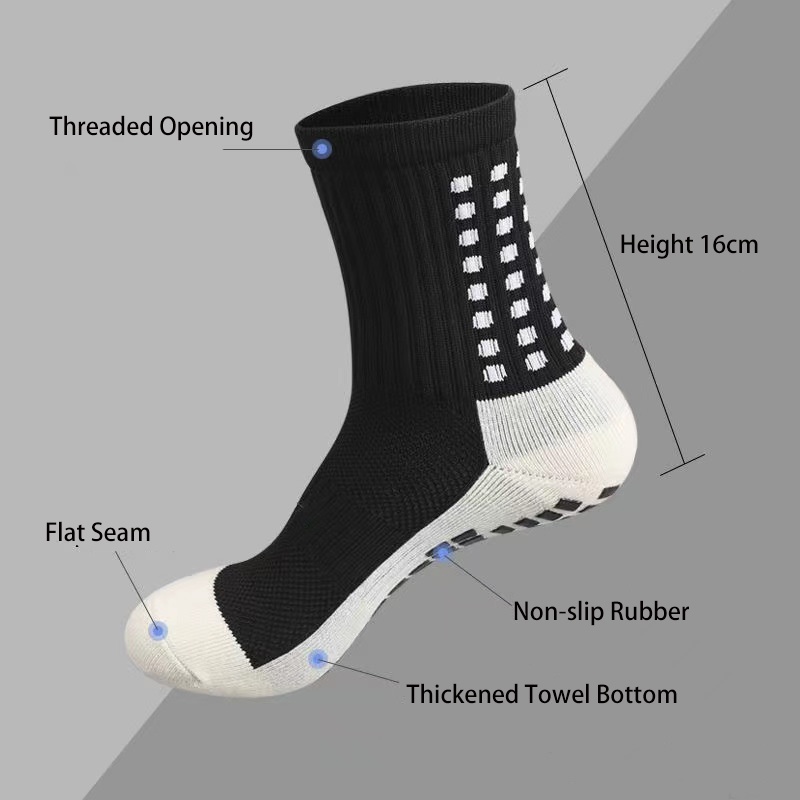 Vớ Đá Bóng Hình Vuông Đế Dày Chống Trượt Thiết Kế Mới Cho Nam Và Nữ