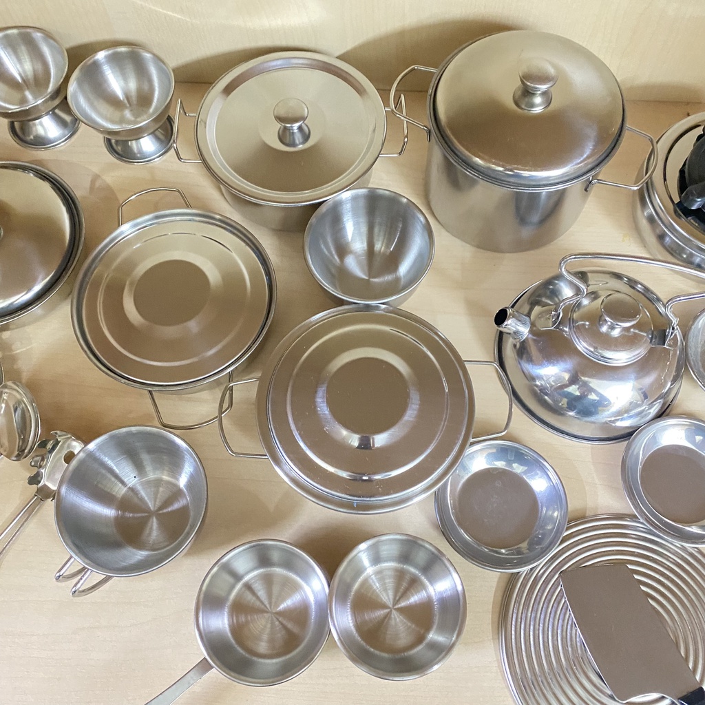 Đồ Chơi Nấu Ăn 40 Món Inox, Bộ Nấu Ăn 40 Chi Tiết Cao Cấp